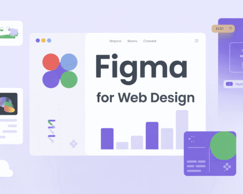 Figma interface showcasing collaborative web design tools and principles.