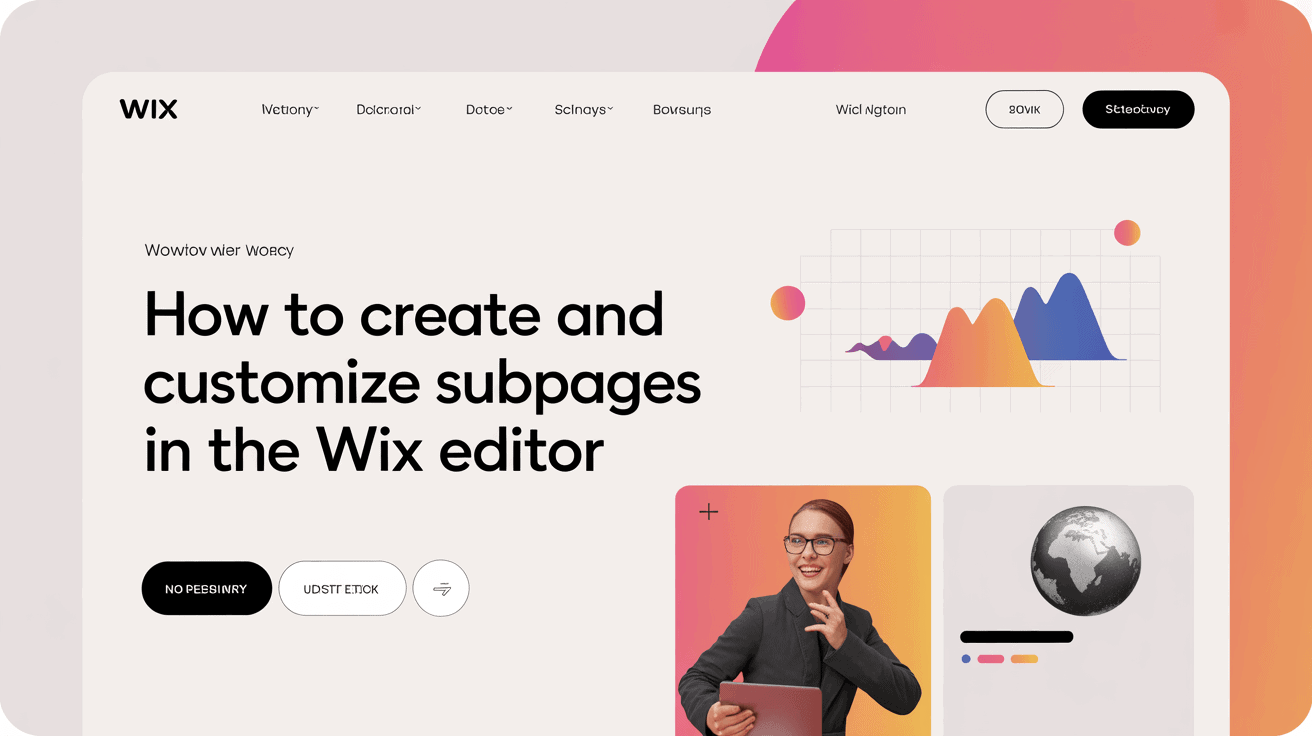 Step-by-step guide to creating and customizing subpages in Wix Editor.