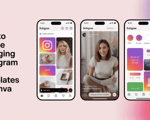 Engaging Instagram story templates created with Canva for eye-catching social media posts.