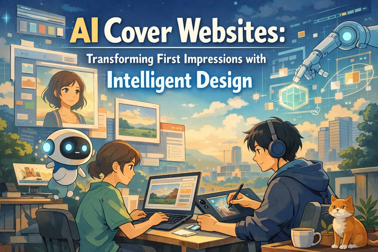 AI-powered website design transforming user experiences with intelligent, innovative visuals.