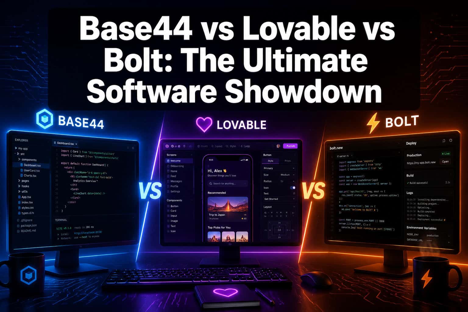 Comprehensive Comparison: Base44, Lovable, and Bolt - The Ultimate Software Showdown