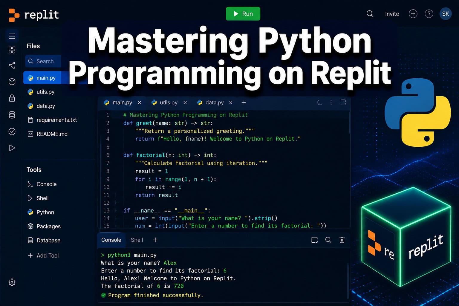 Mastering Python Programming: A Comprehensive Guide to Coding on Replit