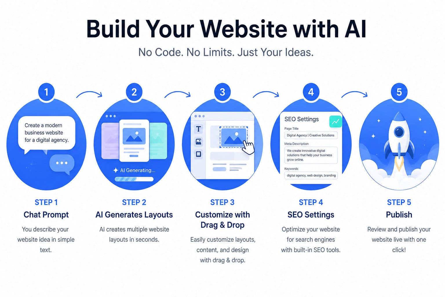 AI-powered website builder for seamless digital presence.