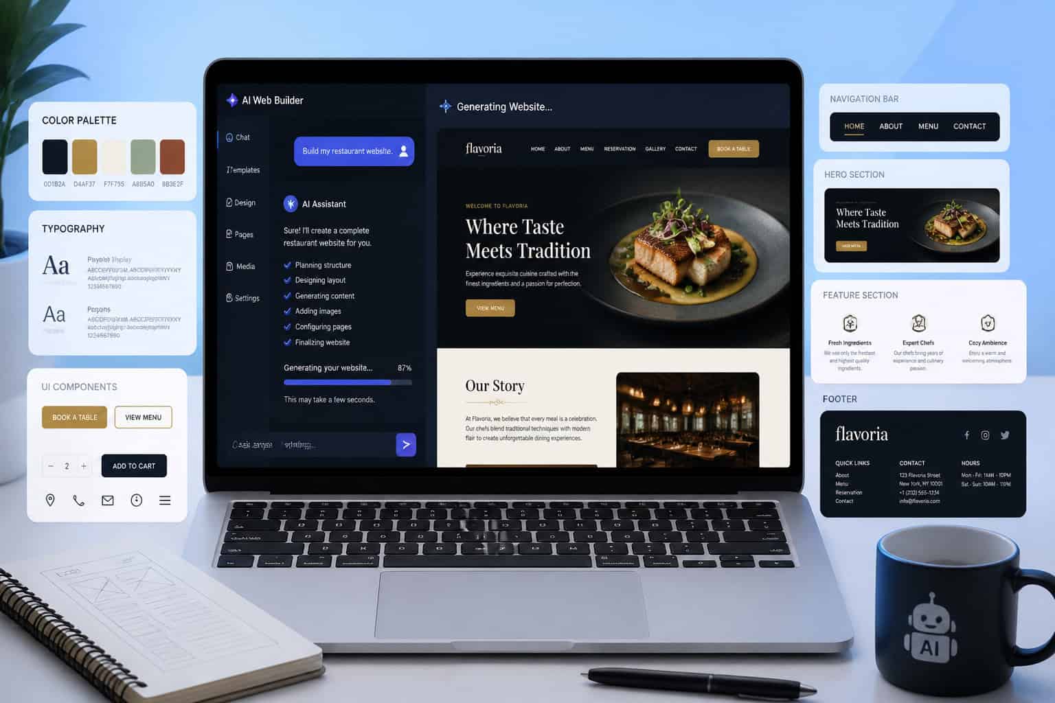 No-Code AI Website Builder for Easy, Fast Website Creation.